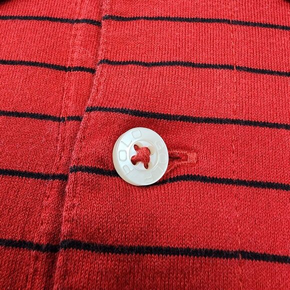 Ralph Lauren Polo Golf Shirt Men Large Red Black Stripe Short Sleeve Performance - Picture 10 of 16